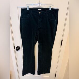 J Jill Pants plus Size 18 Green Corduroy Boot Cut High Rise Stretch Pants